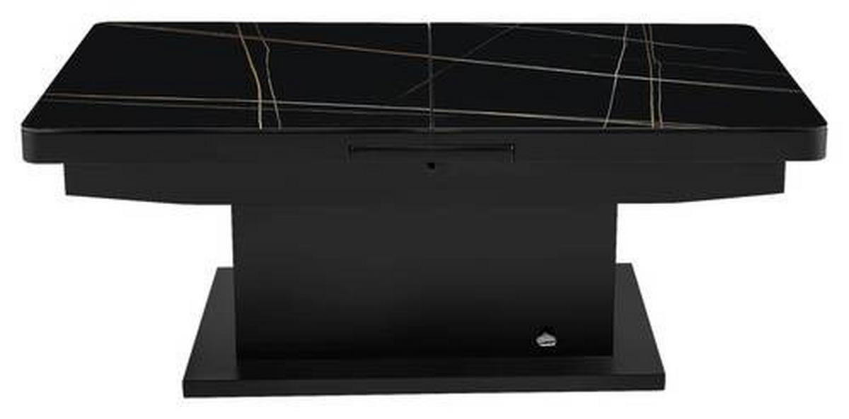 SOFFBORD i metall, keramik 125-150/49,5-79/70 cm  - svart, Design, metall/keramik (125-150/49,5-79/70cm) - Livetastic