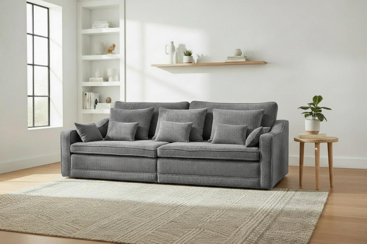 BIGSOFA Grau  - Grau, MODERN, Textil (276/71-92/137cm) - MID.YOU