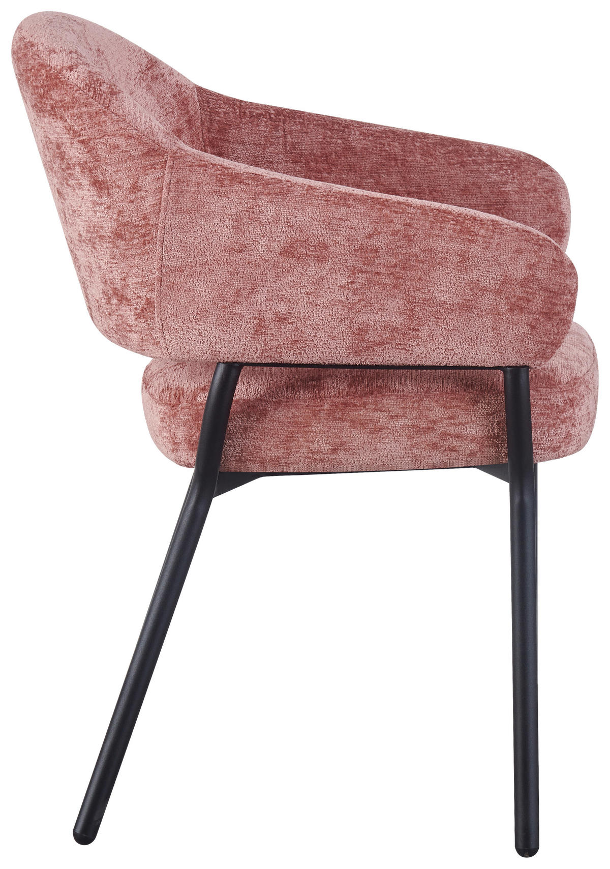 ARMLEHNSTUHL  in Eisen Mikrofaser  - Pink/Schwarz, KONVENTIONELL, Holz/Textil (60/80/62cm) - MID.YOU