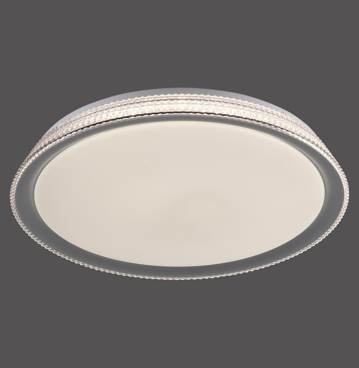 LED-DECKENLEUCHTE Lola Smart  Smart 51/51/9 cm   - Silberfarben/Weiß, Design, Kunststoff/Metall (51/51/9cm)