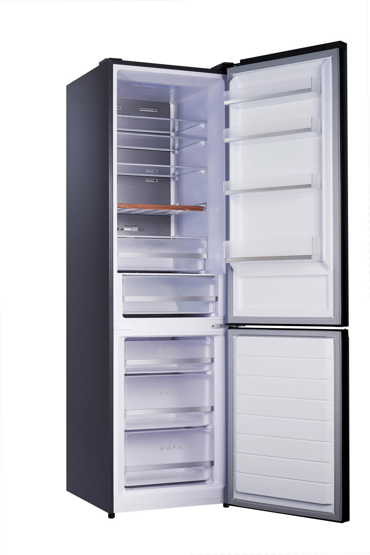 KÜHL-GEFRIER-KOMBINATION KGN 8000  - Anthrazit, Metall (60/200,5/67,5cm) - Nabo