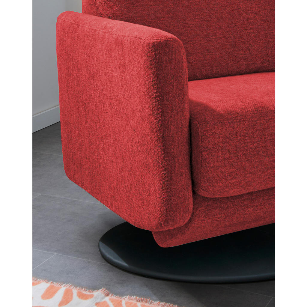 Thumbnail - Livetastic Relaxsessel, Rot, Textil, Uni, 77x105x87-154 cm, Made in EU, Stoffauswahl, Relaxfunktion, Sitzfläche 360° dre...