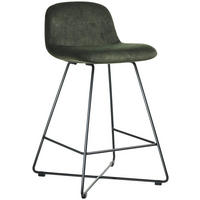 BARHOCKER in Metall, Textil Schwarz, Waldgrün  - Waldgrün/Schwarz, Basics, Textil/Metall (50/85/48cm) - Celina Home