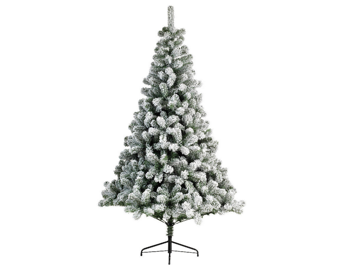 WEIHNACHTSBAUM 180 cm  - Weiss/Grün, Lifestyle, Kunststoff/Metall (180cm) - X-Mas