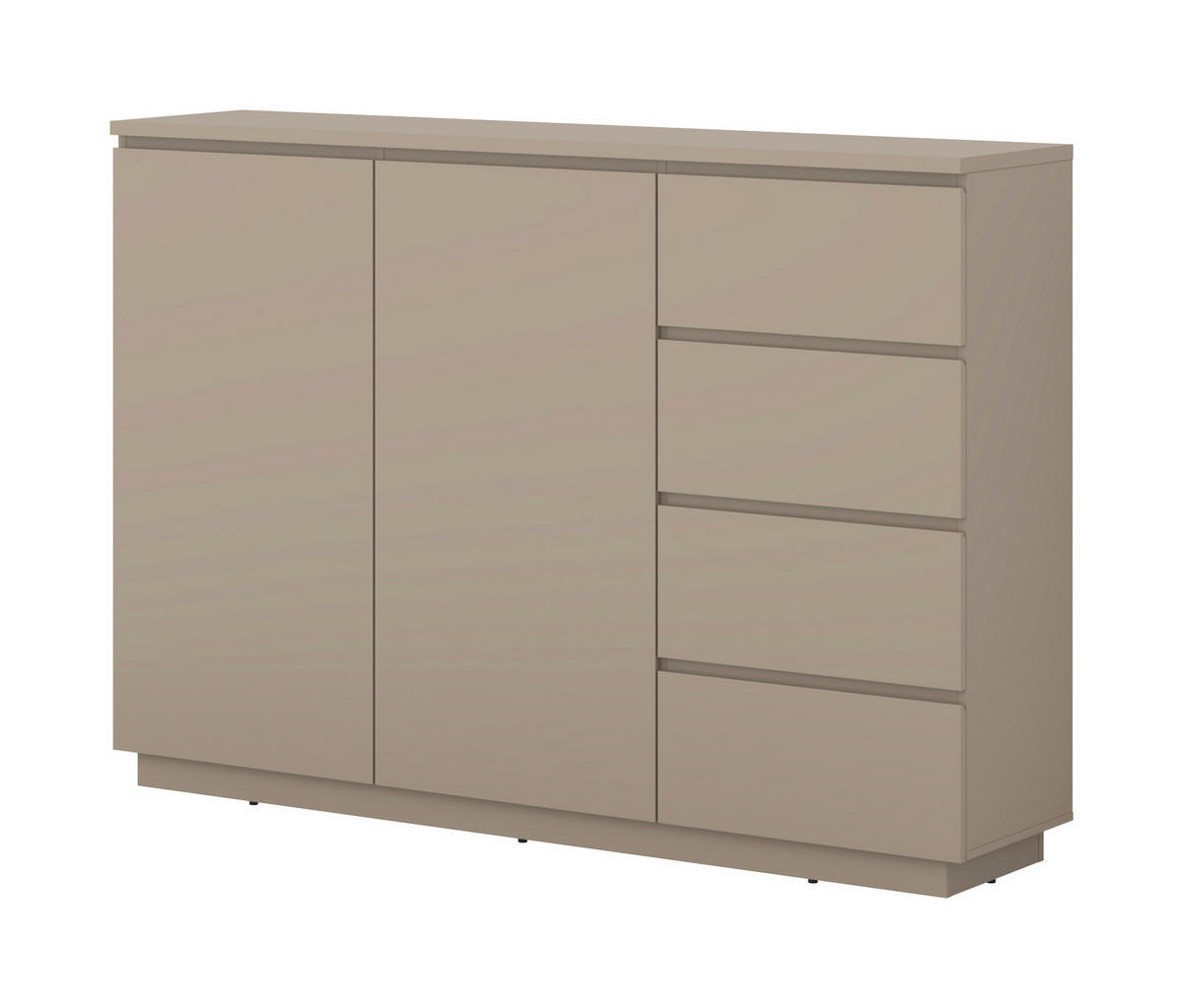 HIGHBOARD Bilbao  in 150/104,5/34,5 cm  - Taupe, Design, Holzwerkstoff (150/104,5/34,5cm) - MID.YOU