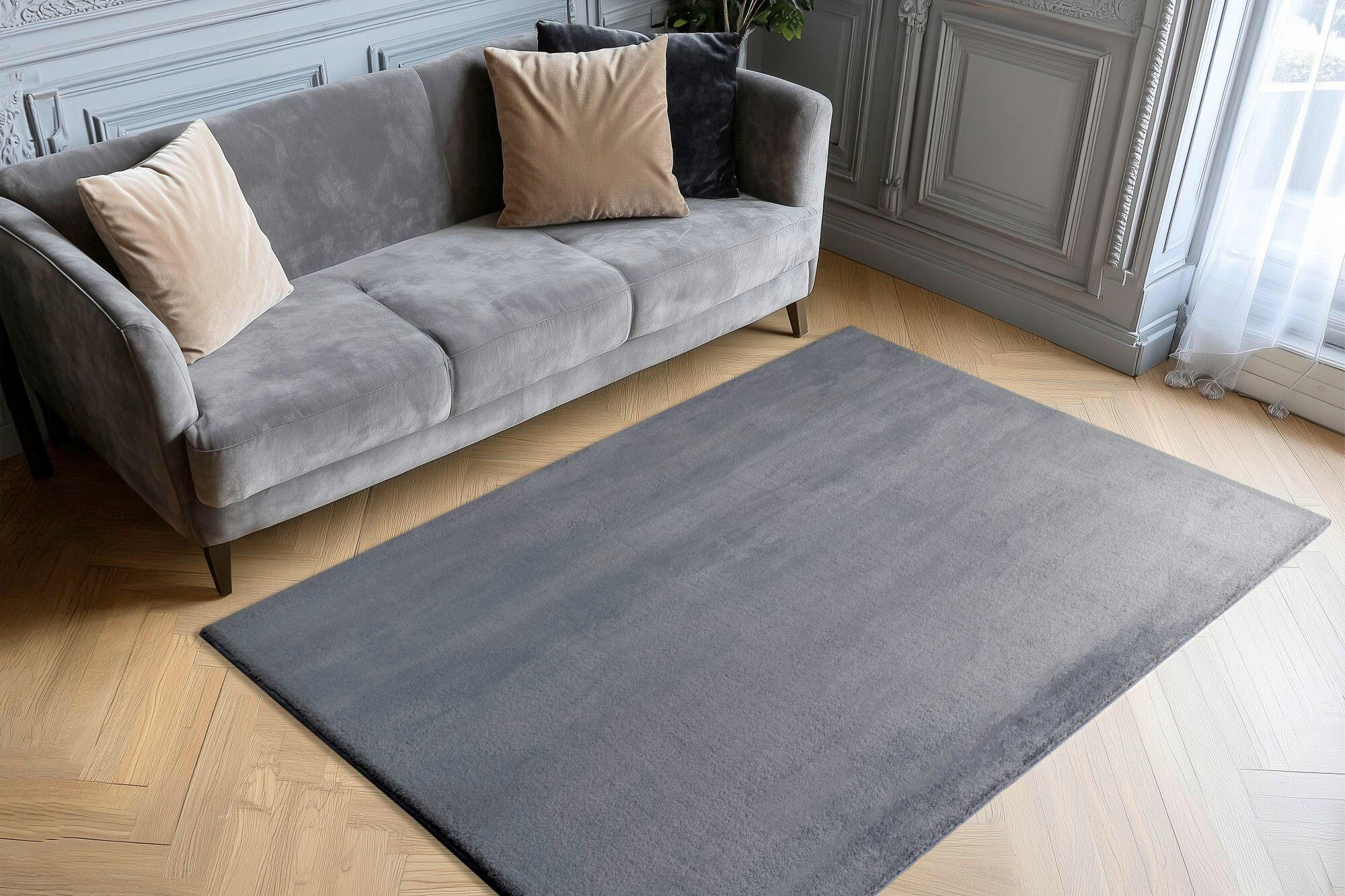 FLACHWEBETEPPICH 80/150 cm My Infinity Grau  - Grau, Design, Textil (80/150cm) - Obsession