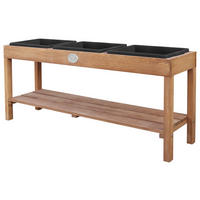 SAND- UND WASSERTISCH Holz, Kunststoff Braun, Schwarz  - Blau/Schwarz, KONVENTIONELL, Holz/Kunststoff (124/50/27cm) - Ambia Garden