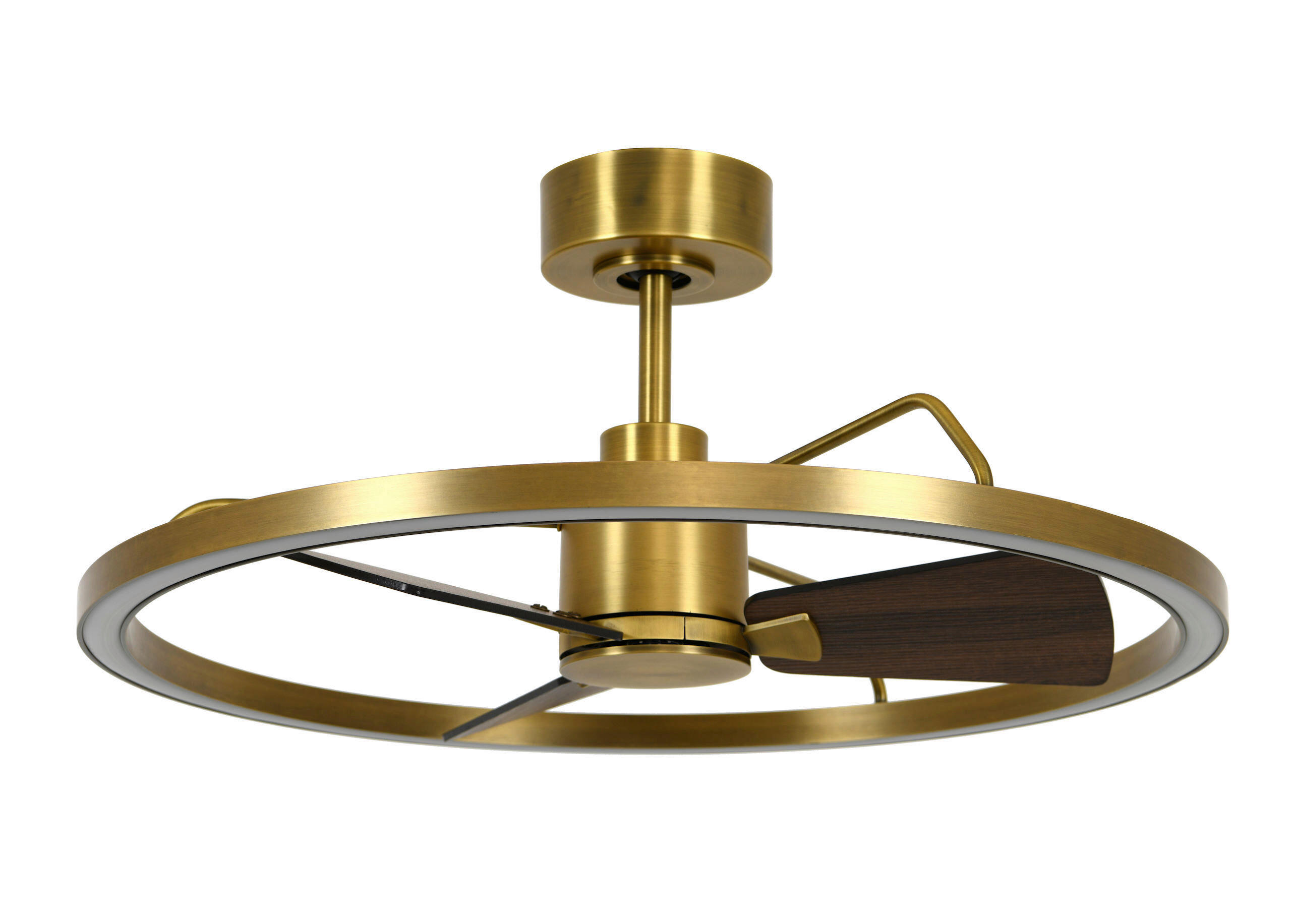 DECKENVENTILATOR Cessna 70/34.5/70 cm   - Messingfarben/Walnussfarben, Basics, Holzwerkstoff/Metall (70/34.5/70cm)