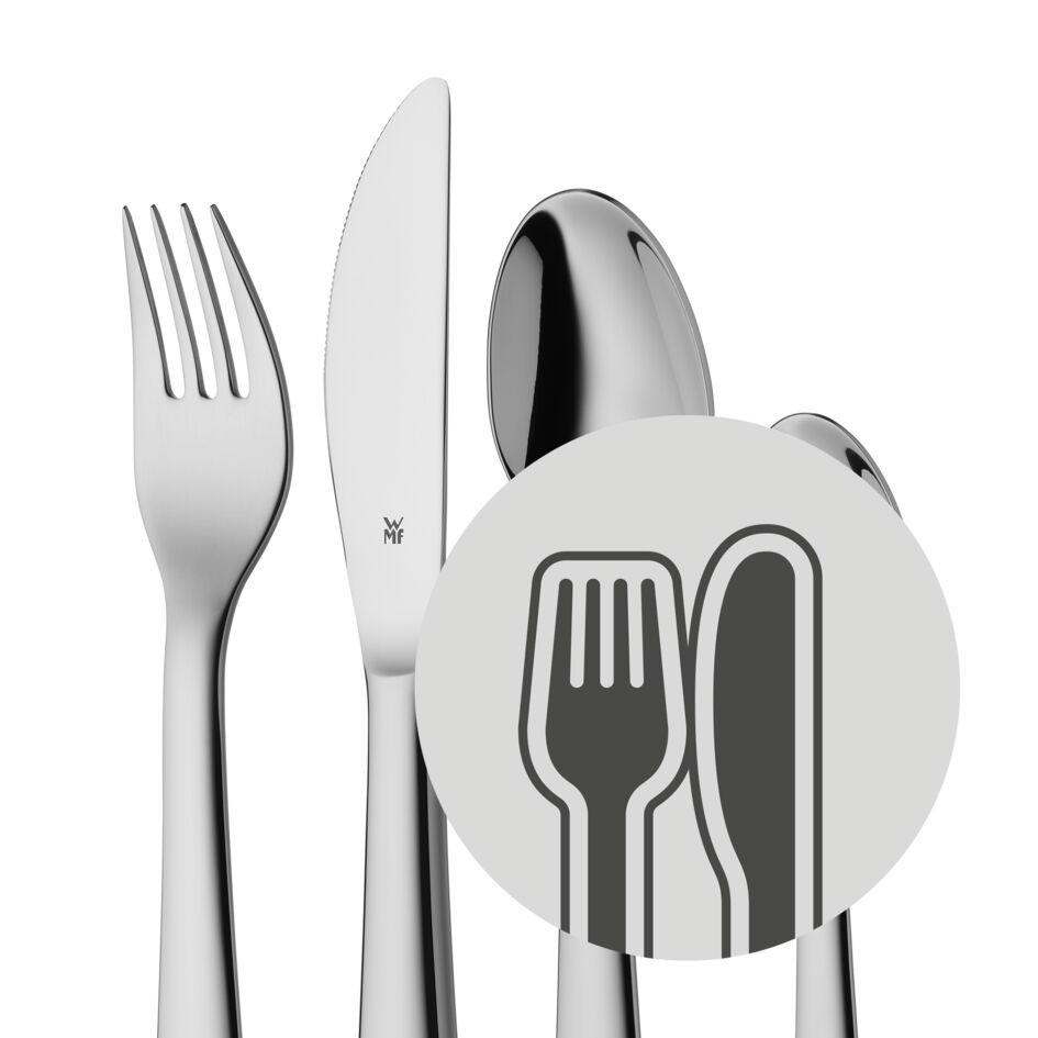 BESTECKSET 4-teilig Edelstahl  - Silberfarben, Basics, Metall - WMF