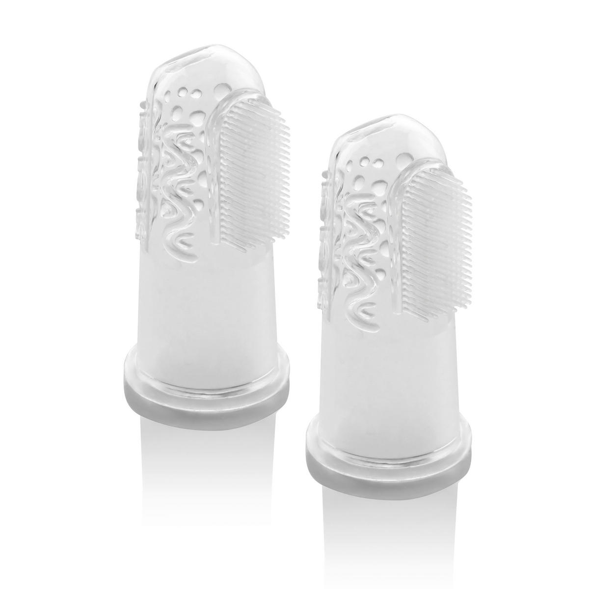 FINGERZAHNBÜRSTE - Transparent, Basics, Kunststoff (2,6/5,5/2,6cm) - Reer