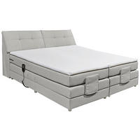 BOXSPRINGBETT 180/200 cm  in Silberfarben  - Silberfarben, Design, Kunststoff/Textil (180/200cm) - Esposa