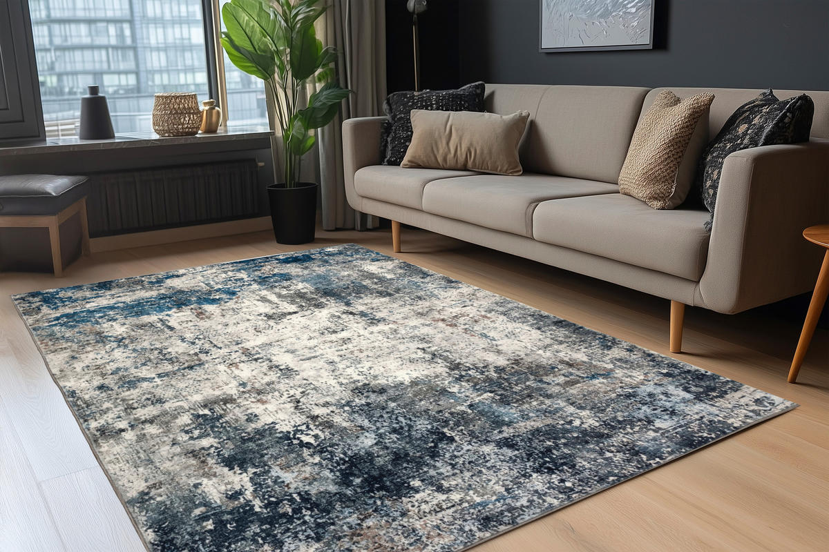 FLACHWEBETEPPICH 120/170 cm Blau  - Blau, Basics, Textil (120/170cm) - Kayoom