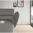 ECKSOFA  in Flachgewebe Hellgrau  279-327/176-217 cm  - Hellgrau/Schwarz, Design, Textil/Metall (279-327/176-217cm) - Dieter Knoll