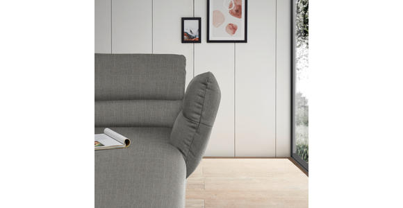 ECKSOFA  in Flachgewebe Hellgrau  279-327/176-217 cm  - Hellgrau/Schwarz, Design, Textil/Metall (279-327/176-217cm) - Dieter Knoll