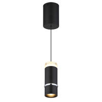 LED-HÄNGELEUCHTE 7,5/180 cm  - Schwarz, Design, Kunststoff/Metall (7,5/180cm) - Globo