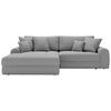 ECKSOFA LORSON Grau Struktur  - Beige/Schwarz, Design, Kunststoff/Textil (208/290cm) - Livetastic