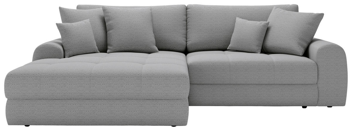 ECKSOFA LORSON Grau Struktur  - Beige/Schwarz, Design, Kunststoff/Textil (208/290cm) - Livetastic