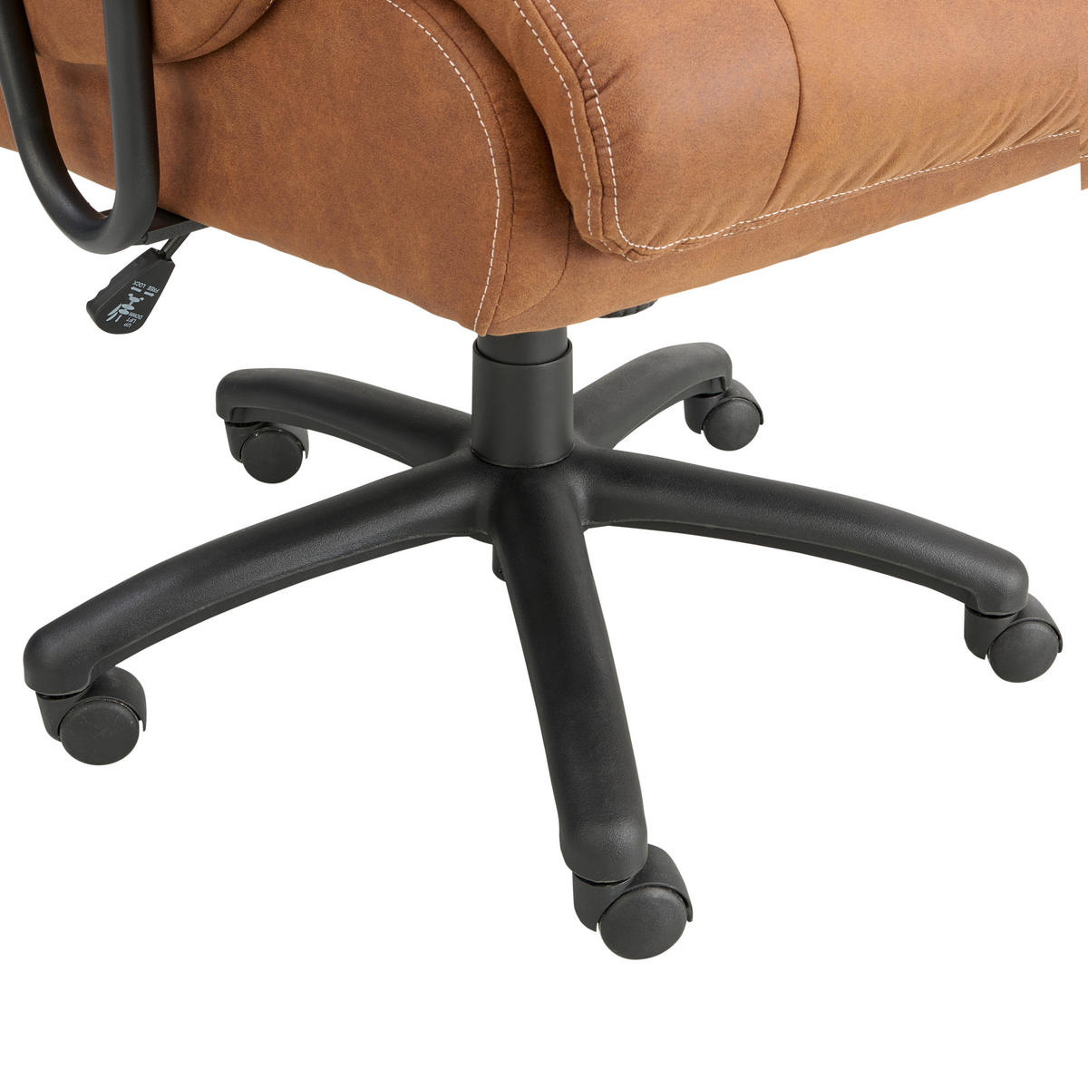 CHEFSESSEL  in Velours Braun, Schwarz  - Schwarz/Braun, MODERN, Kunststoff/Textil (84/120-128/85cm) - MID.YOU