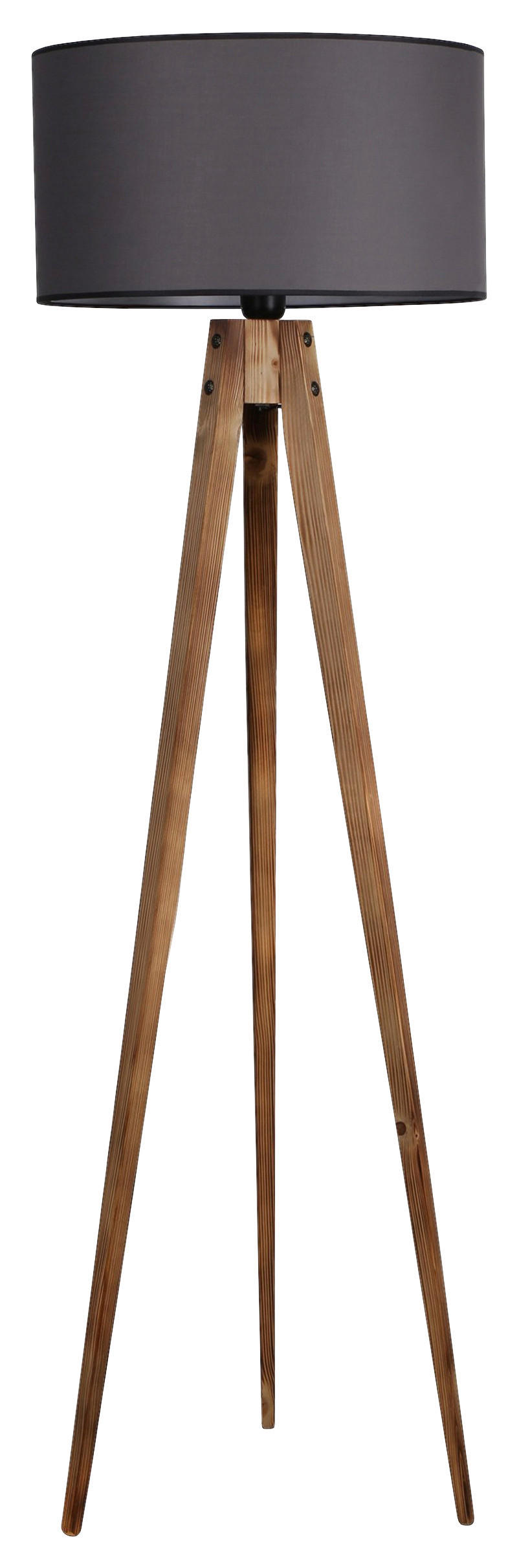 STEHLEUCHTE  153/50/50 cm   - Braun/Grau, Trend, Holz/Textil (153/50/50cm)