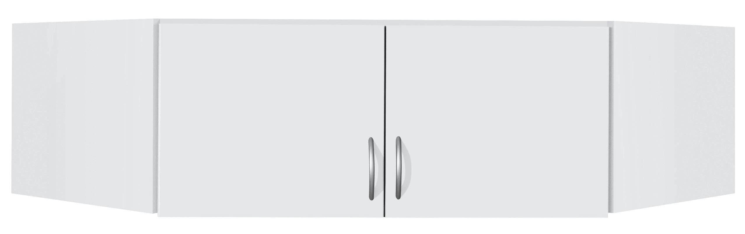 AUFSATZSCHRANK 117/39/52,2 cm   - Silberfarben/Weiß, Design, Holzwerkstoff/Kunststoff (117/39/52,2cm) - Boxxx