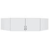 AUFSATZSCHRANK 117/39/52,2 cm   - Weiss/Silberfarben, Design, Holzwerkstoff/Kunststoff (117/39/52,2cm) - Boxxx