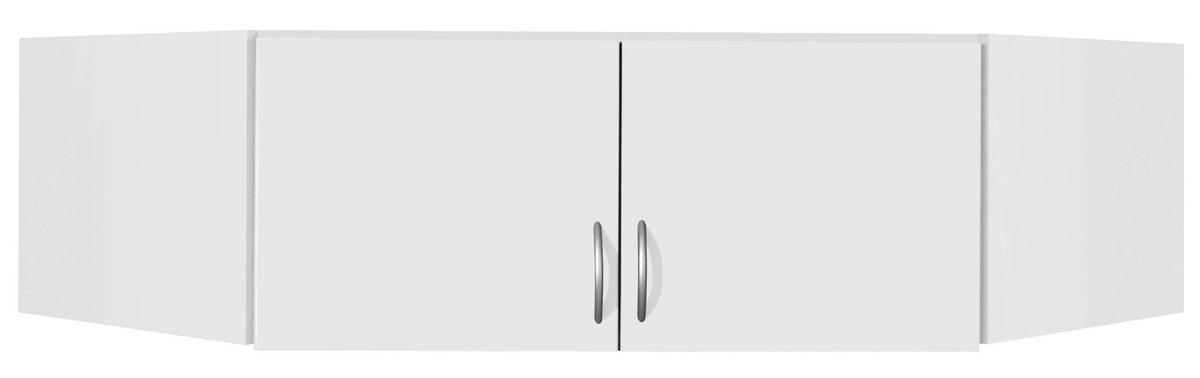 AUFSATZSCHRANK 117/39/52,2 cm   - Weiss/Silberfarben, Design, Holzwerkstoff/Kunststoff (117/39/52,2cm) - Boxxx