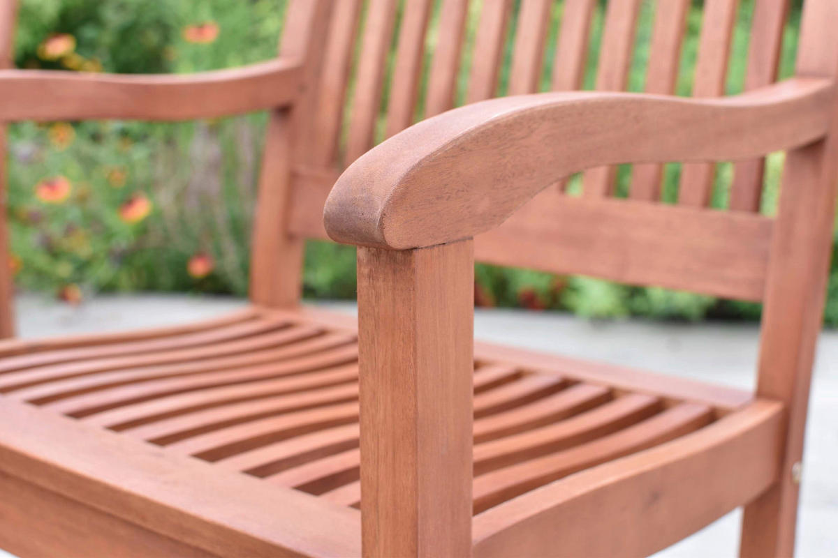 GARTENTISCHGRUPPE Eukalyptusholz Hartholz  - Eukalyptusholzfarben, KONVENTIONELL, Holz - Gardenson