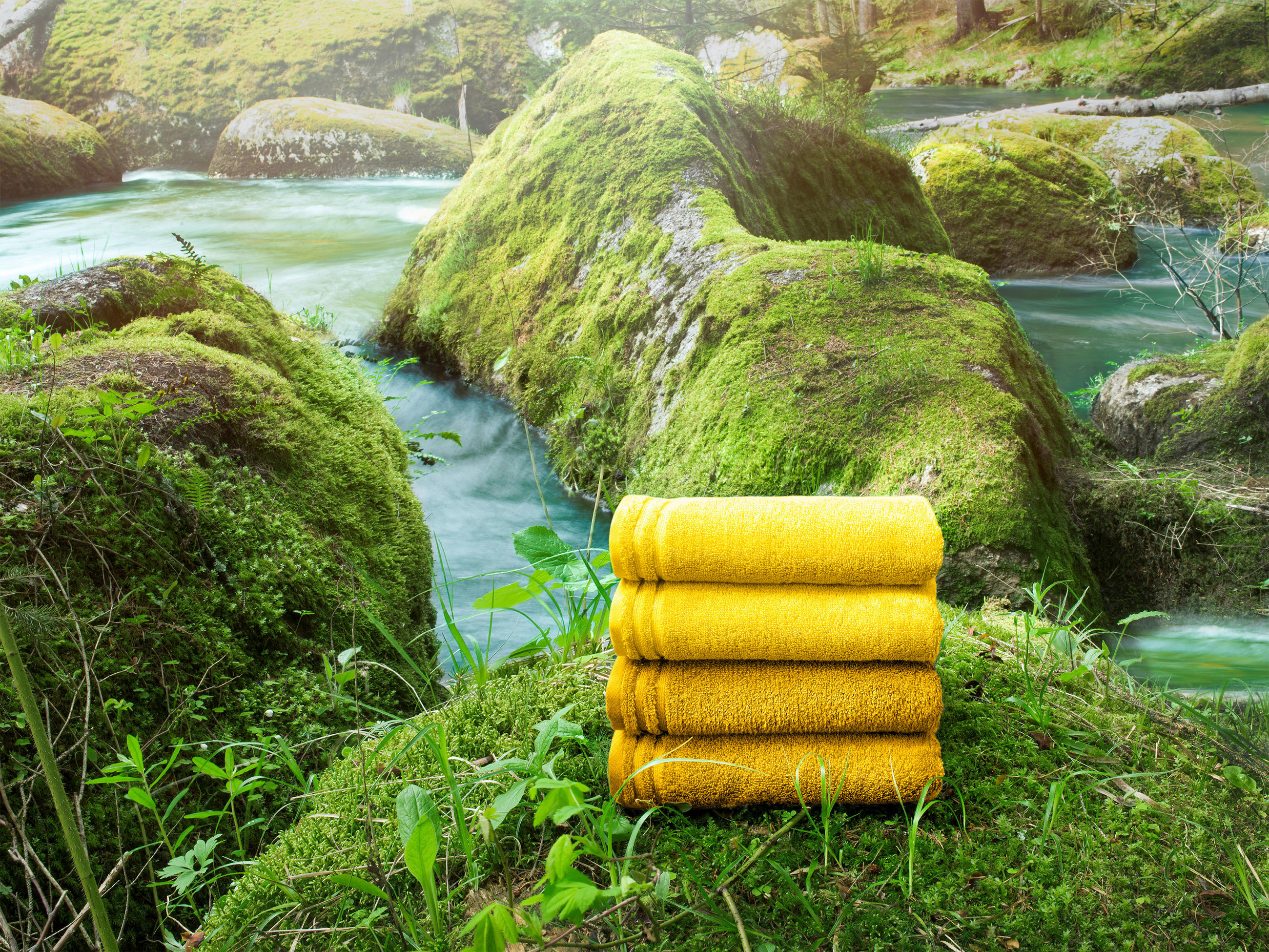RUČNÍK PRO HOSTY, 30/50 cm, žlutá - žlutá, Basics, textil (30/50cm) - Vossen
