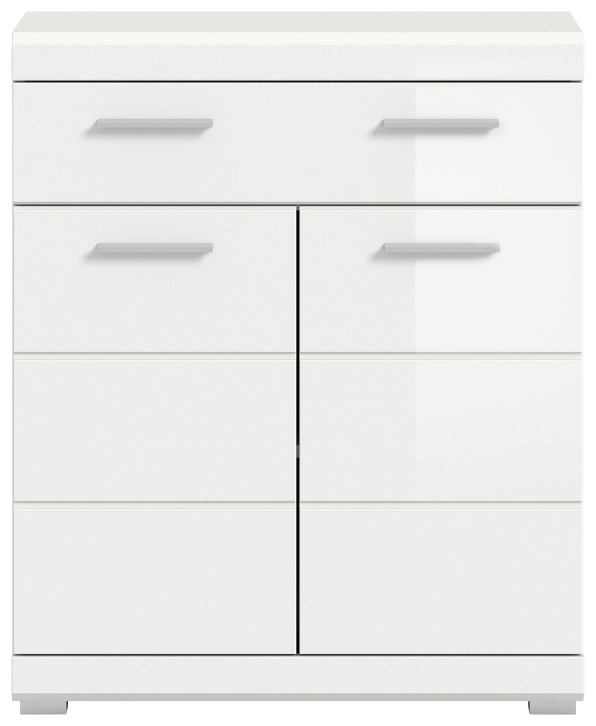 MIDISCHRANK 74/88/31 cm  - Weiss Hochglanz/Weiss, Modern, Holzwerkstoff/Kunststoff (74/88/31cm) - MID.YOU