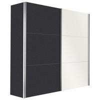 SKRIŇA S POS. DVER. – HOR.VED, grafitová, biela, 150/216/68 cm - biela/grafitová, Design, kov/kompozitné drevo (150/216/68cm) - Hom`in