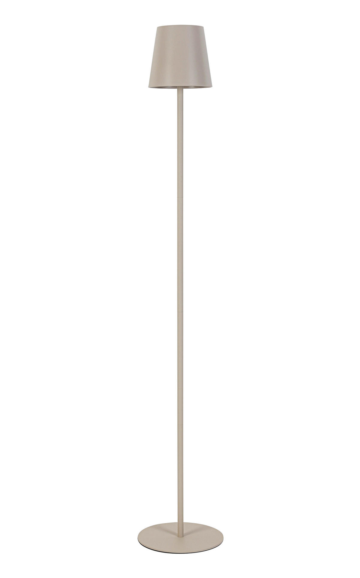AKU STOJACÍ LAMPA, 22/130 cm  - pískové barvy, Design, kov/plast (22/130cm) - Novel