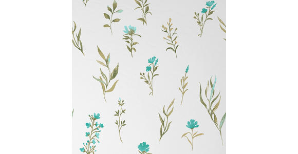 BETTWÄSCHE Mavie Satin 140/200 cm  - Türkis/Weiß, KONVENTIONELL, Textil (140/200cm) - Novel