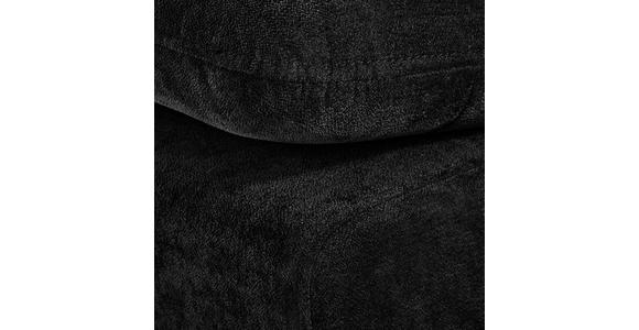 ECKSOFA  in Chenille Schwarz  - Silberfarben/Schwarz, KONVENTIONELL, Holz/Textil (187/293cm) - Carryhome