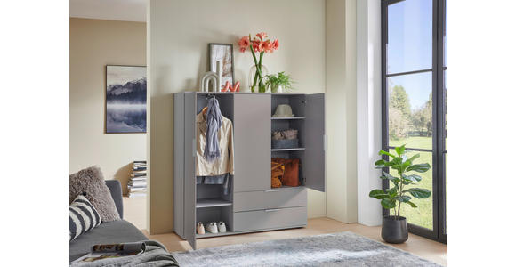 HIGHBOARD in 130/140/40 cm - Silberfarben/Hellgrau, KONVENTIONELL, Holzwerkstoff/Kunststoff (130/140/40cm) - Carryhome