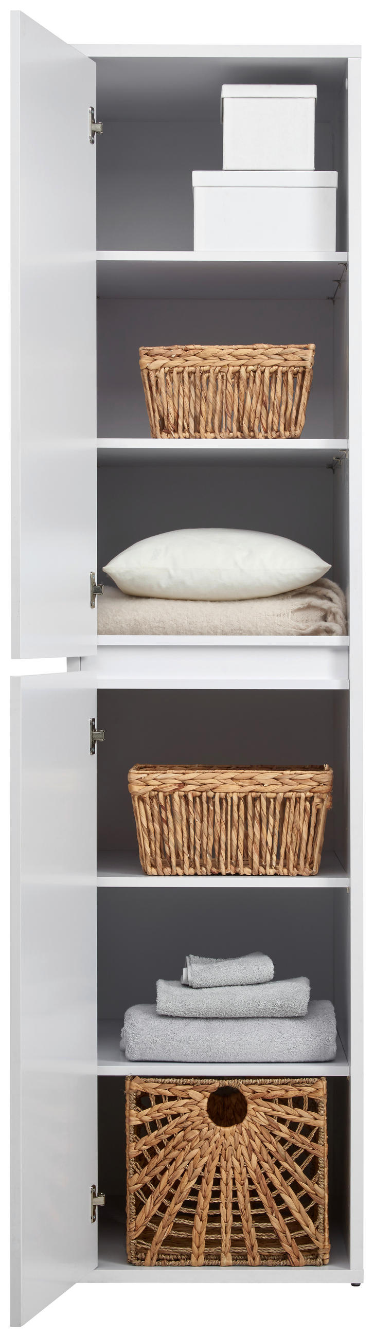 MULTISKÅP 50/210/67,5 cm 2-dörrar - vit, Basics, trämaterial (50/210/67,5cm) - Best Price