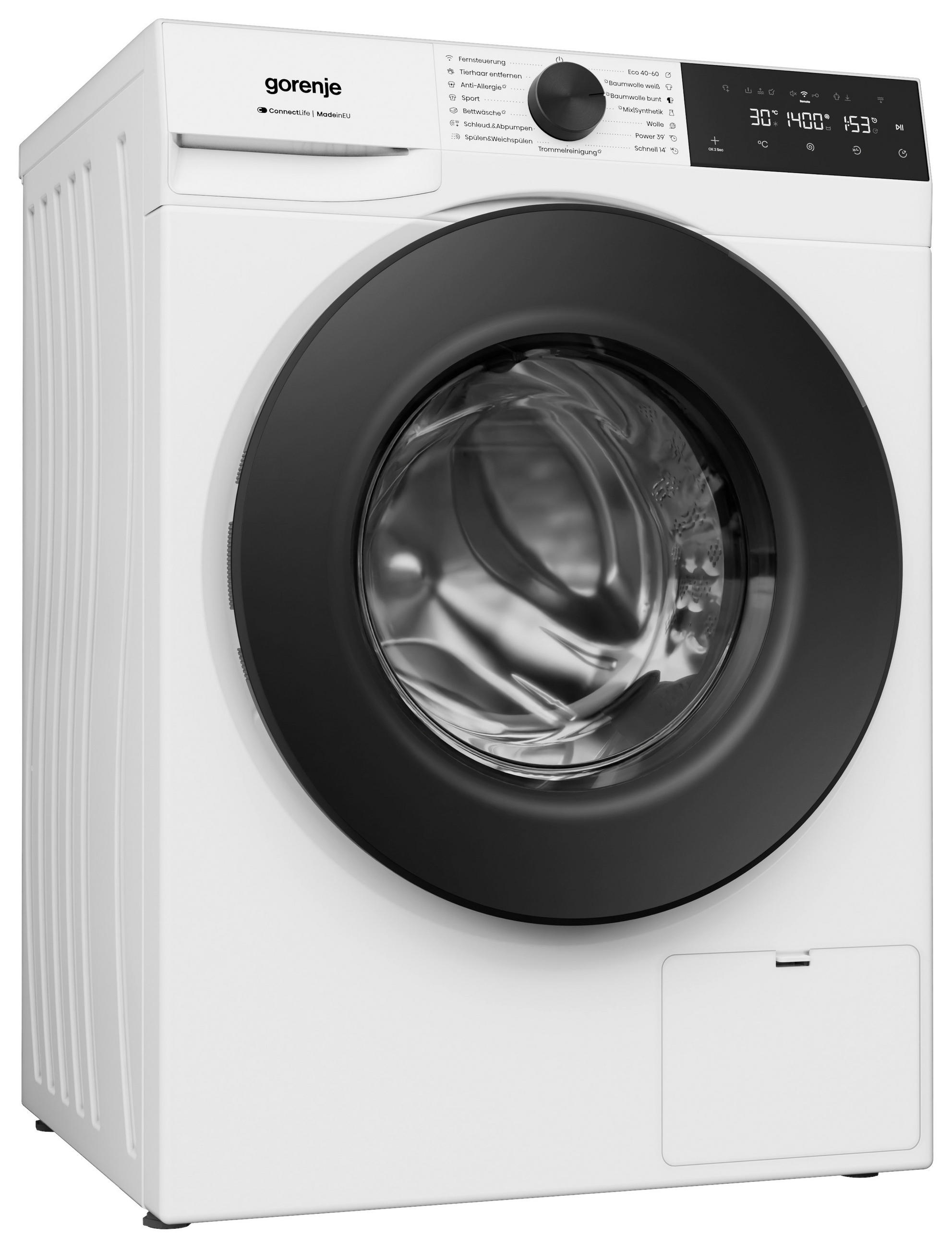 WASCHMASCHINE WG484A3P1   - Schwarz/Weiß, Trend, Kunststoff/Metall (60/85/54cm) - Hisense