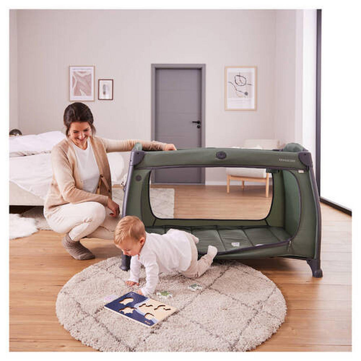 REISEBETT Play N Relax Center Blau  - Blau, Basics, Kunststoff/Textil (79/78/129cm) - Hauck