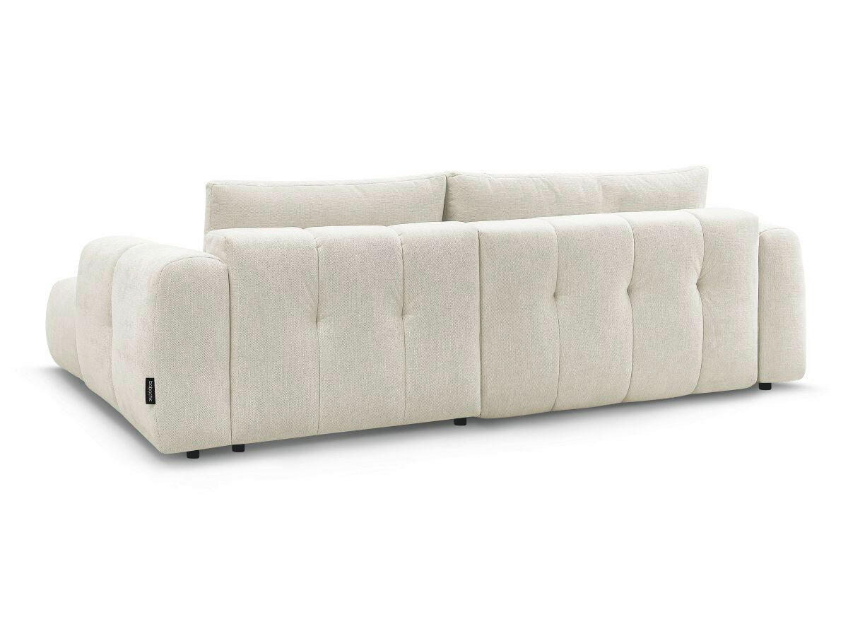 ECKSCHLAFSOFA FUJI Leinenoptik Beige  inkl.  - Beige/Schwarz, MODERN, Kunststoff/Textil (292/160cm)