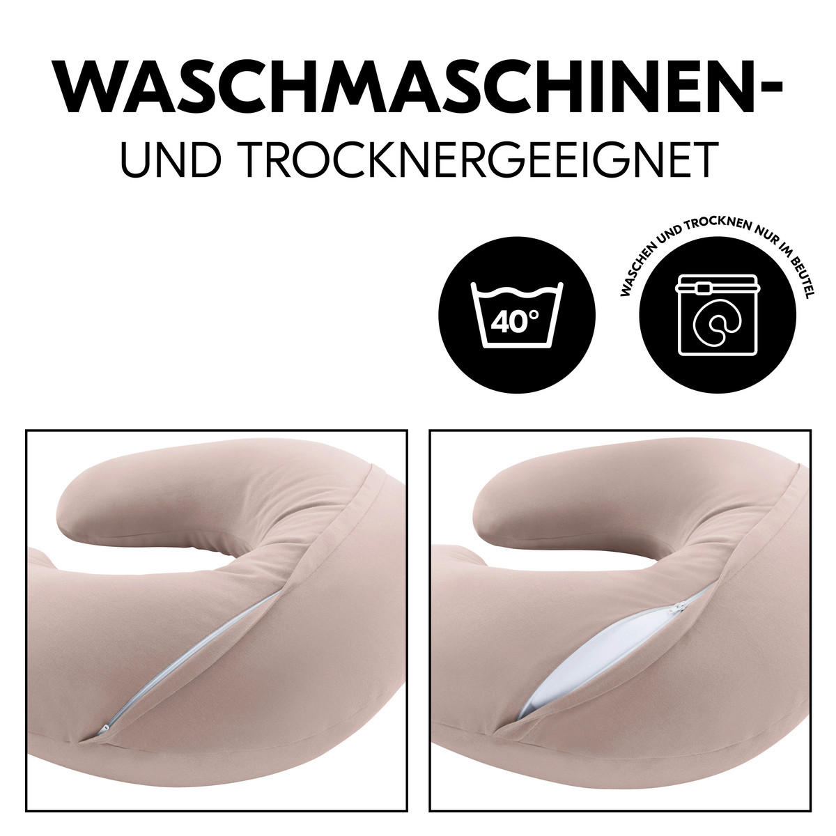 STILLKISSEN Nurse N Feed   - Altrosa, Basics, Textil (25/80/140cm) - Hauck