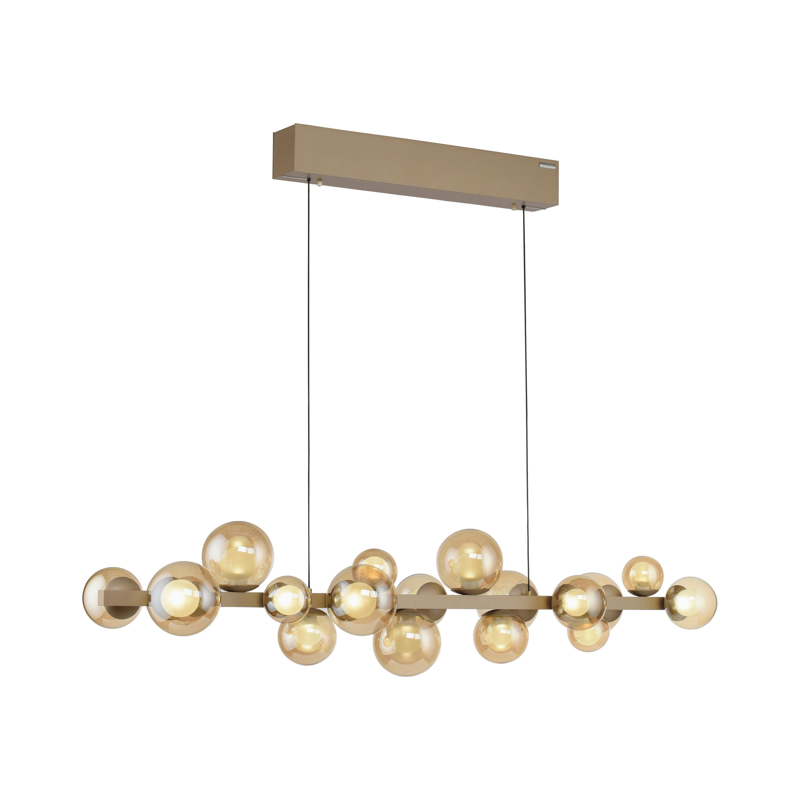 LED-PENDELLEUCHTE 120/29.5/240 cm  - Bronzefarben, Basics, Glas/Kunststoff (120/29.5/240cm) - Neuhaus PURE