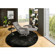 RELAXSESSEL in Leder Hellgrau  - Edelstahlfarben/Hellgrau, Design, Leder/Metall (76/119/86cm) - Dieter Knoll