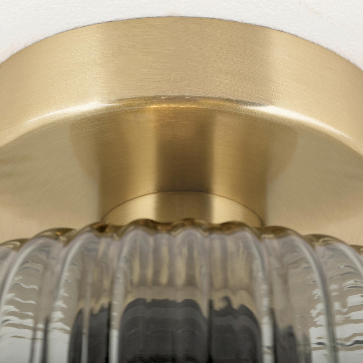 DECKENLEUCHTE Carneval 20/24 cm   - Hellgrau/Bronzefarben, LIFESTYLE, Glas/Metall (20/24cm)