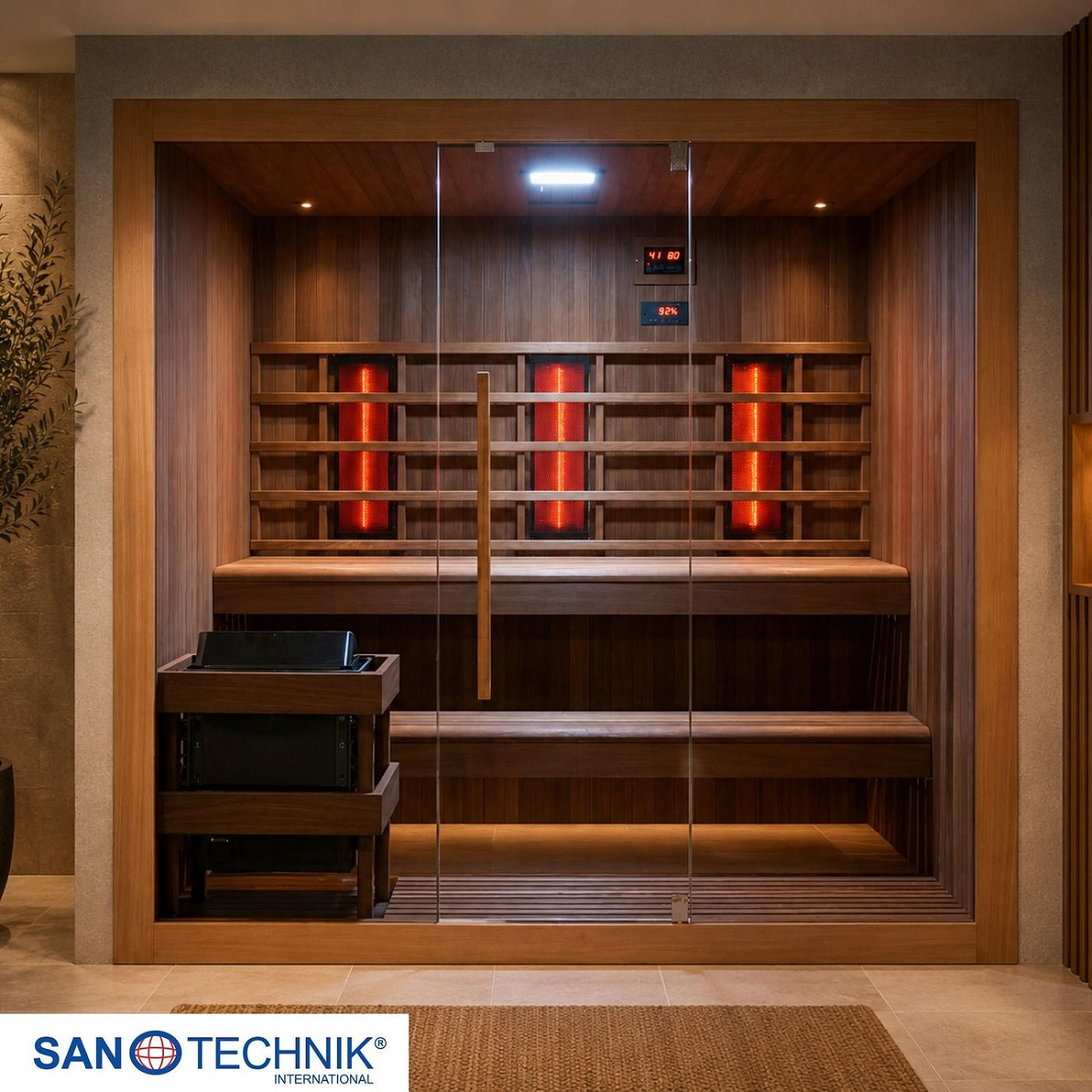 SAUNA für 4-5 Personen Kotka - Naturfarben, KONVENTIONELL, Holz (200/150/190cm) - Sanotechnik