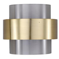 WANDLEUCHTE   - Goldfarben/Grau, Design, Glas (18/18/9cm)