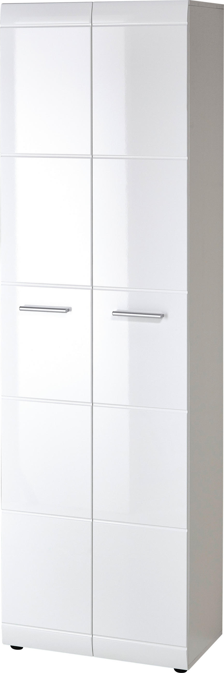 ORMAR GARDEROBNI  bijela  - bijela/srebrne boje, Design, drvni materijal/plastika (59/196,8/36,6cm) - Xora