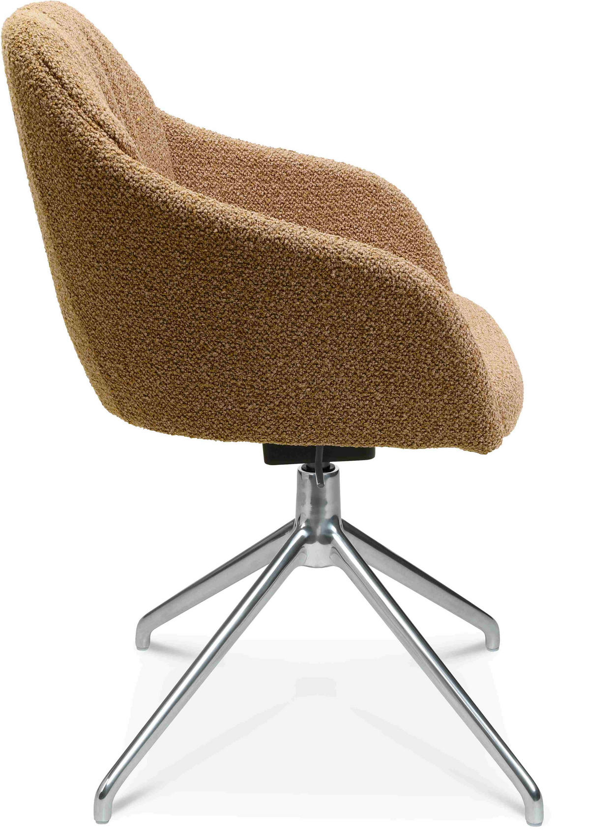 ARMLEHNSTUHL  in Aluminium Flachgewebe  - Alufarben/Orange, Design, Textil/Metall (58/81,5-84,5/60cm) - Johann Jakob