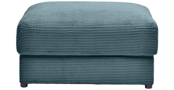 HOCKER in Textil Graublau  - Graublau/Schwarz, MODERN, Kunststoff/Textil (100/47/80cm) - Carryhome