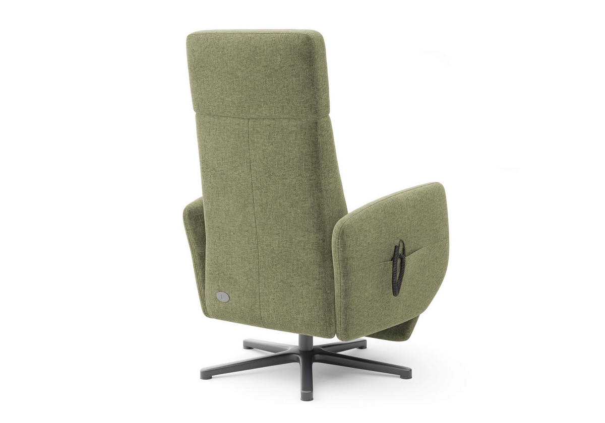 RELAXSESSEL in Textil Hellgrün  - Schwarz/Hellgrün, KONVENTIONELL, Textil/Metall (71/110/82cm) - Sit & More