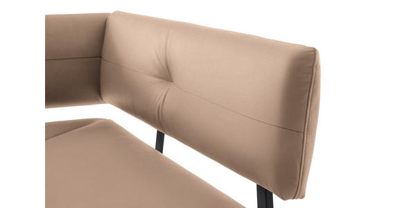 ECKBANK 180/140 cm  in Schwarz, Beige  - Beige/Schwarz, MODERN, Textil/Metall (180/140cm) - Cantus