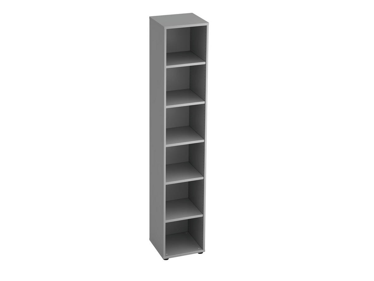 REGAL  40/215,6/40 cm Grau  - Schwarz/Grau, KONVENTIONELL, Holzwerkstoff/Kunststoff (40/215,6/40cm) - Venda